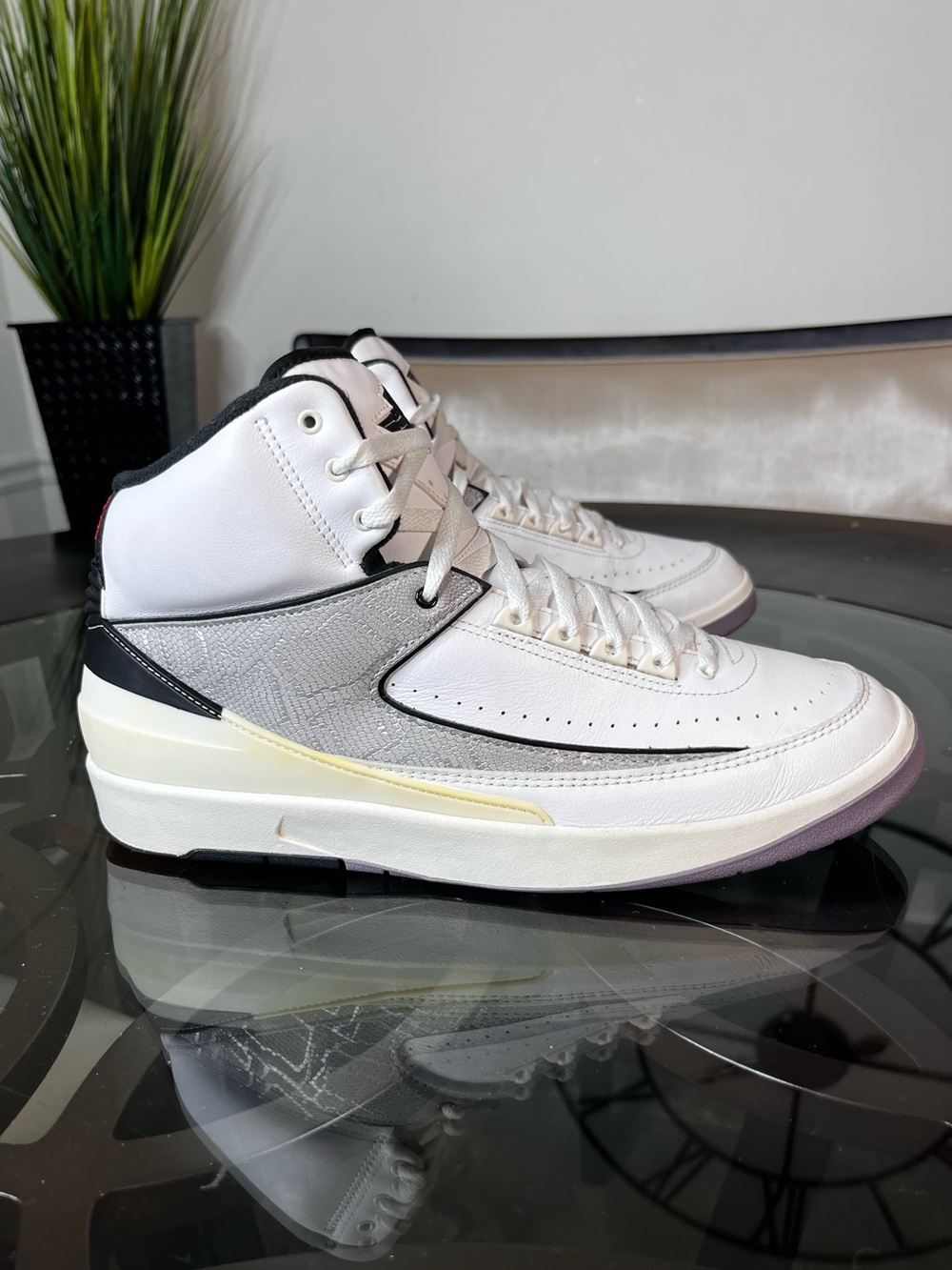 Nike Mens Air Jordan 2 Retro Python White Black Sail Sz 13